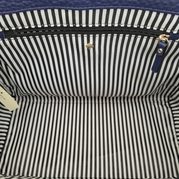 Kate Spade Leather Carlyle Street Alexa Satchel Bag in Blue - Picture 10 of 11